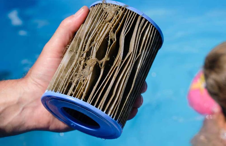 Above Ground Pool Dirty Cartridge Filter