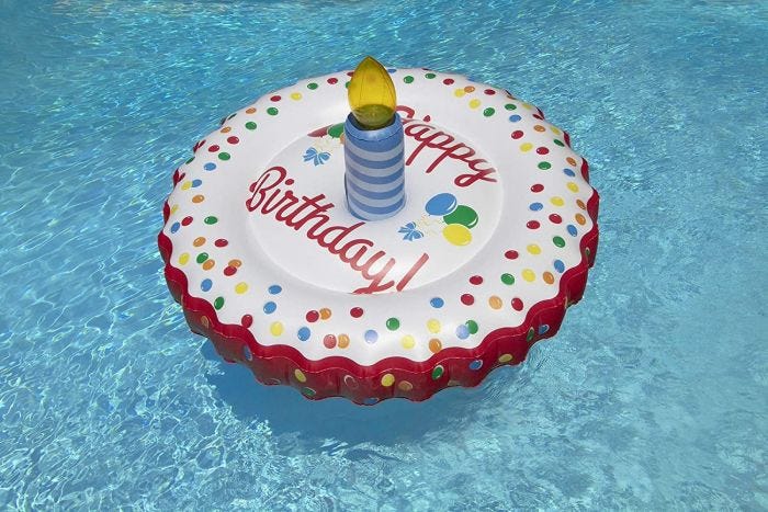 Birthday cake pool float