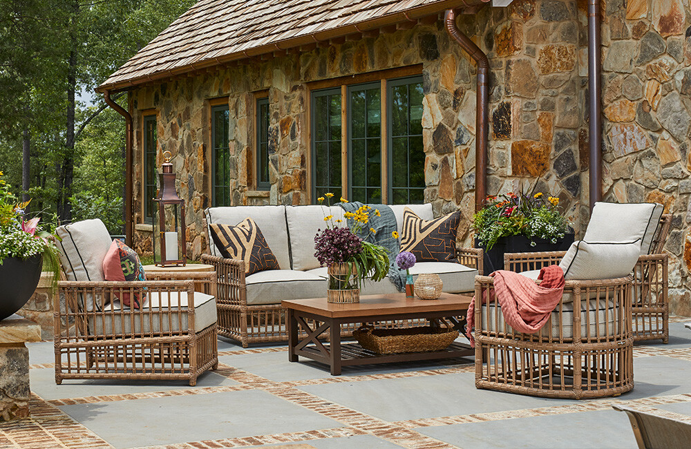 Brown and Beige Patio Furniture