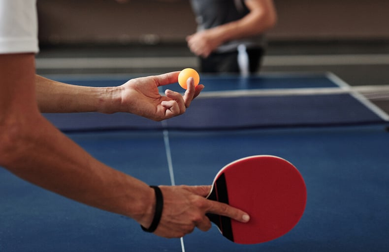 Family Playing Ping Pong