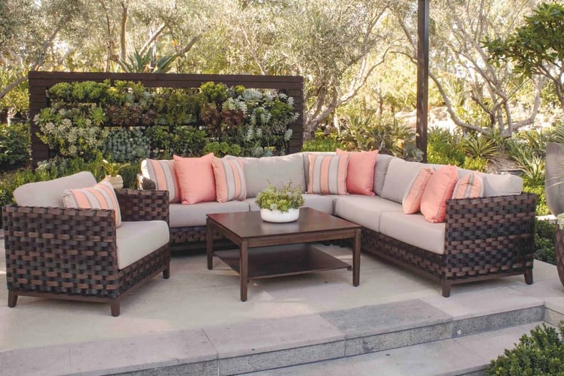 Resin Wicker Sectional Outdoors Summer