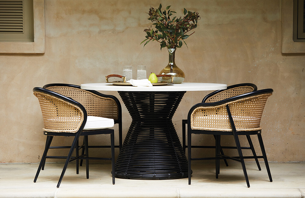 wicker and wrought iron chairs