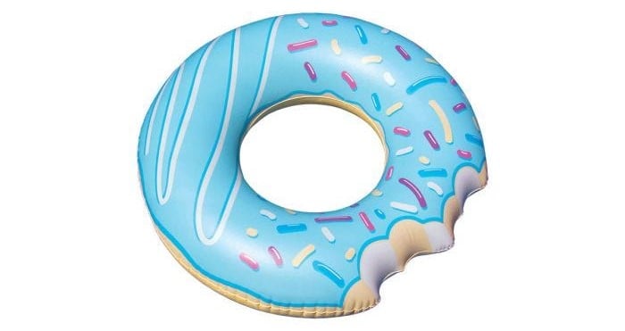 blue donut float