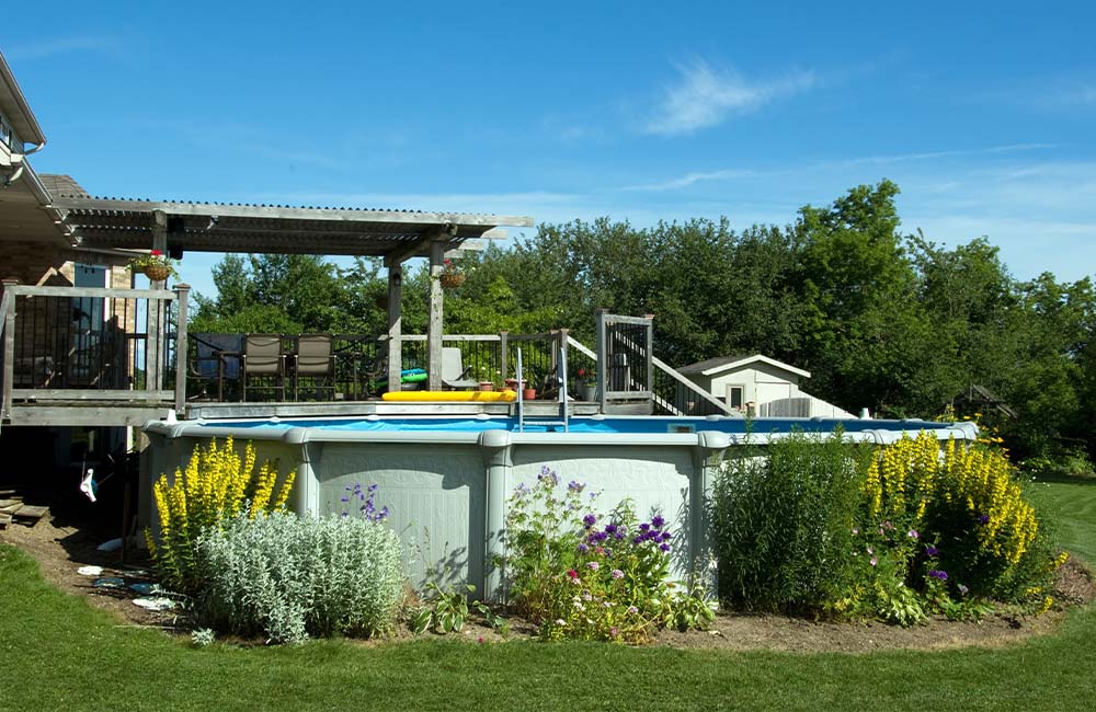 Small Backyard With Above Ground Pool