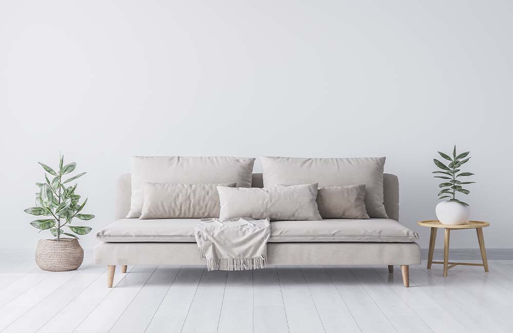 Grey Mid Century Modern Loveseat